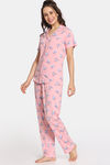 Rosaline Purrfect Dreams Knit Cotton Pyjama Set - Tickled Pink — thumbnail 2